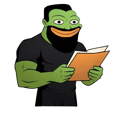 Clob Chad reading a paper